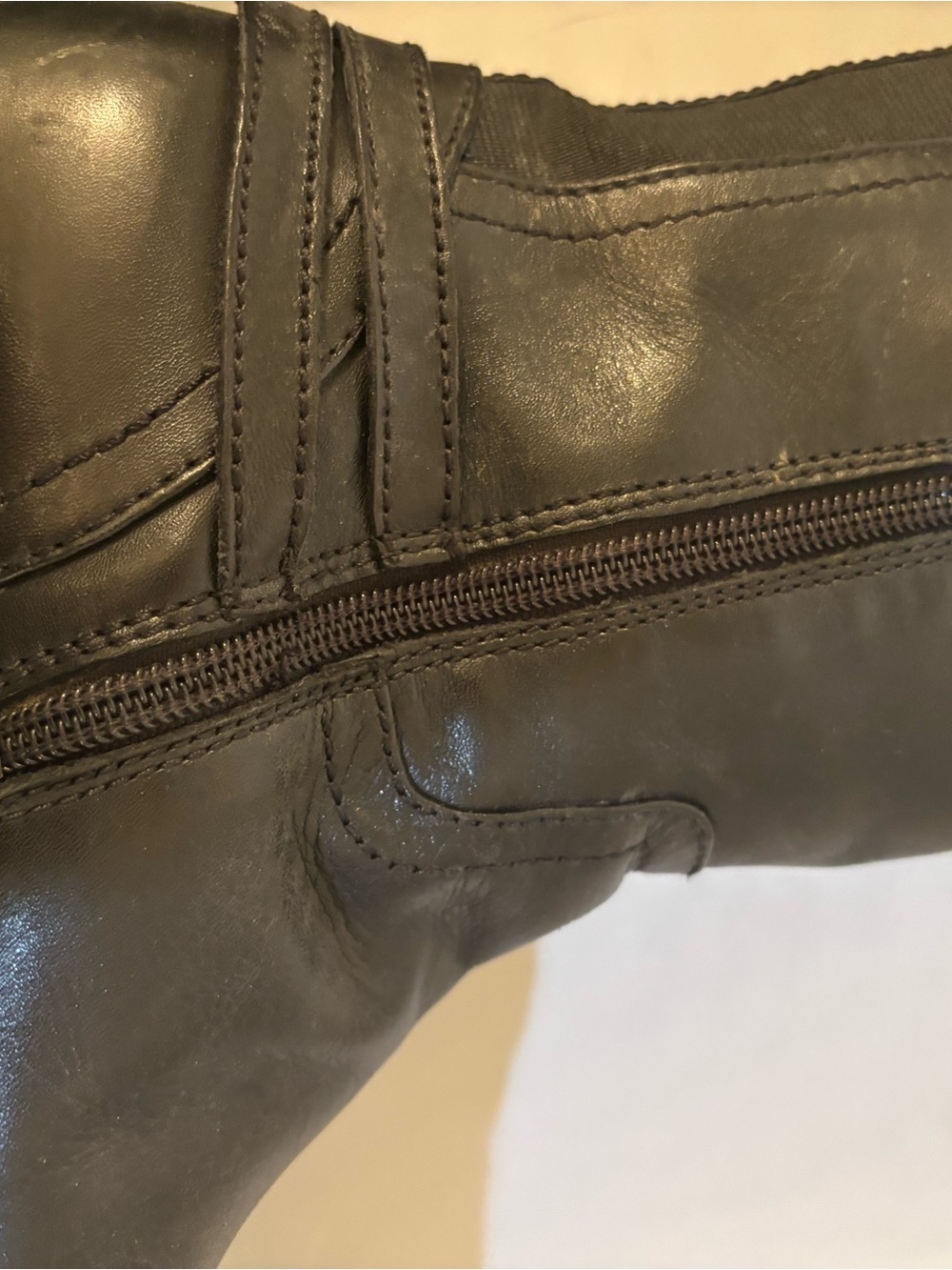 Audrey Brooks Black Tall Leather Riding Boots size 8 - Picture 7 of 10